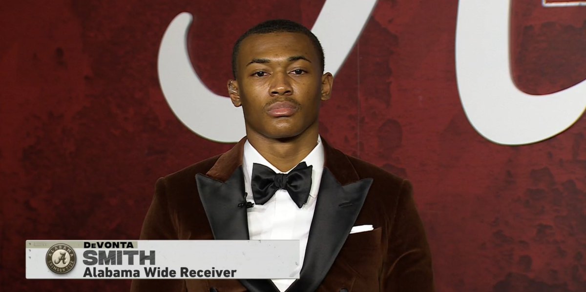 ByCasagrande's tweet photo. Alabama’s two Heisman finalists on the broadcast. https://t.co/Uv9xtzt9GN