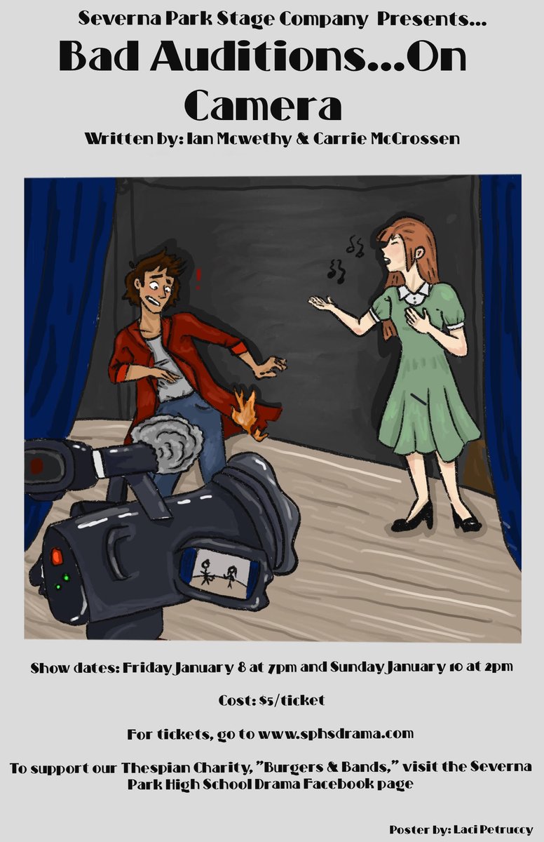 FalconDrama's tweet photo. Ready to laugh at this weekend's showings of SPHS's virtual one act play, "Bad Auditions...On Camera!" Info and tickets available at https://t.co/dEOa1EDp8y https://t.co/7RCQ9aLup4