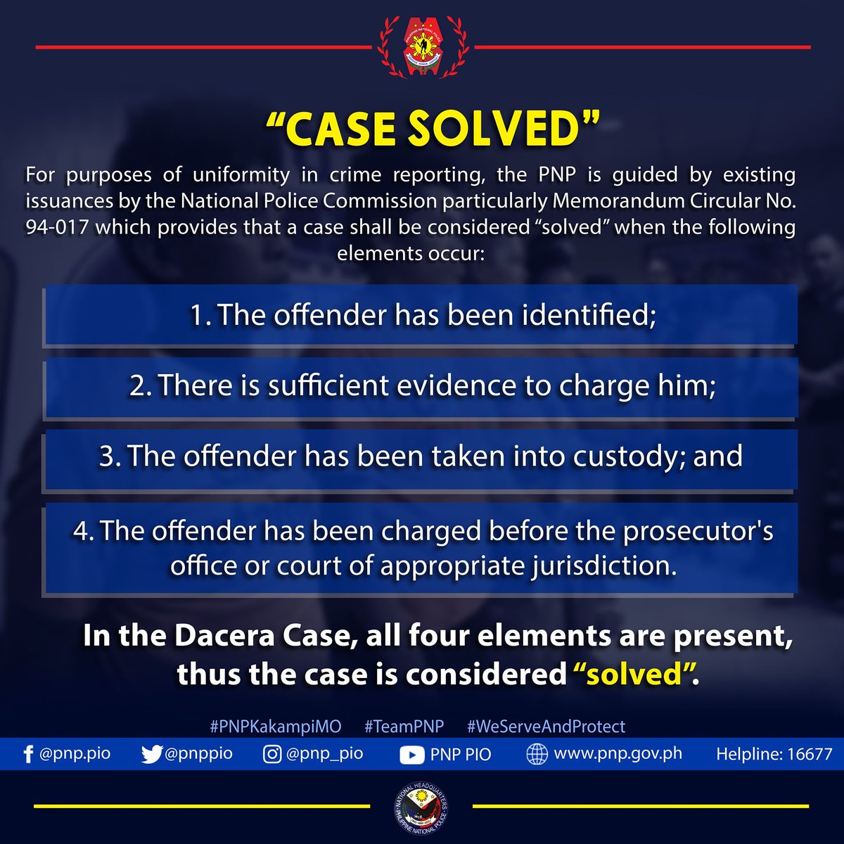 'CASE SOLVED'😶