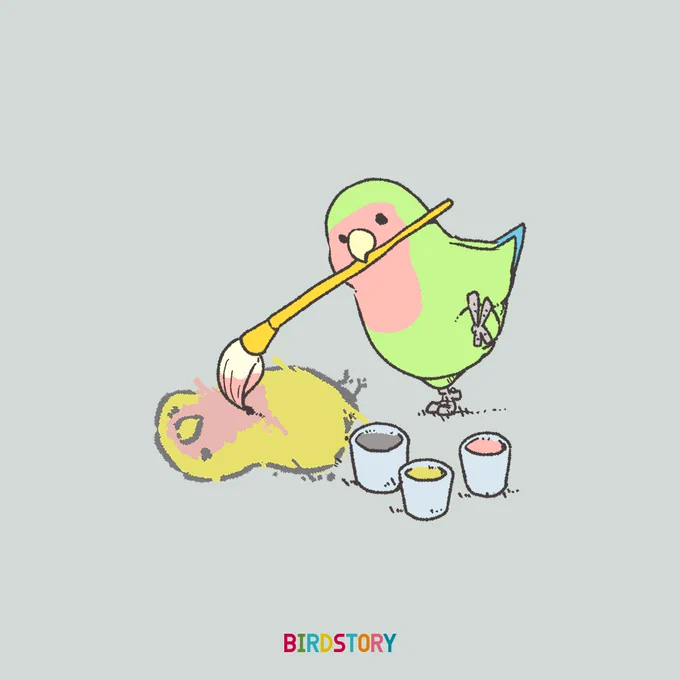 おはようございます。
本日は1月6日、イロの語呂合わせから、色の日とのことです?
#BIRDSTORY 
#色の日 #コザクラインコ 