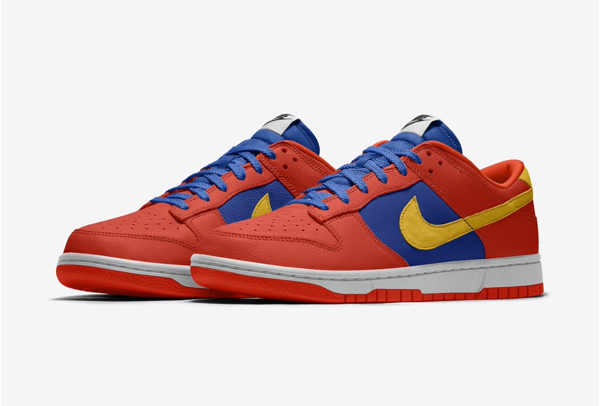 Nike By You Dunk Lows as cartoon characters. 