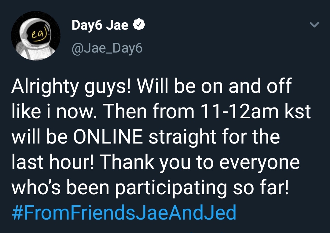 jae stated that on his bday he wanted to do something to help others, so he announced a campaign in coalition with JED and represent to raise awareness for mental health in teens and young adults !! he held a 24hr qna on HIS bday to bring more recognition to it and talk to fans