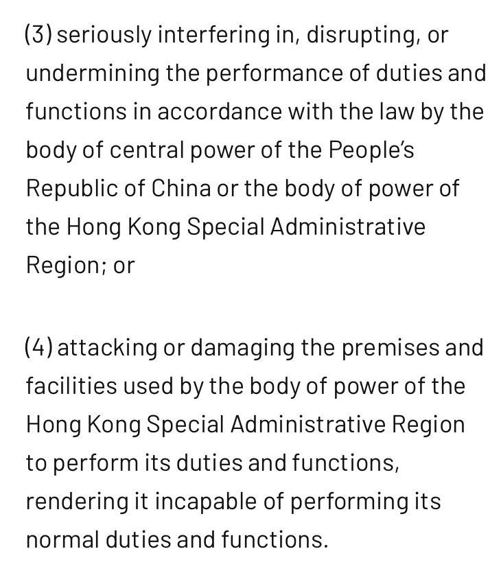 Here’s a recap of the subversion law sections (official version published on  @hkfp)