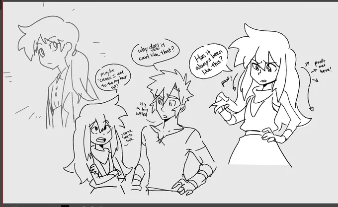 I always almost forget to delete margin doodles from freelance files before they go into an unalterable folder so here's one I kinda like before deletion! I still don't know how her hair works 