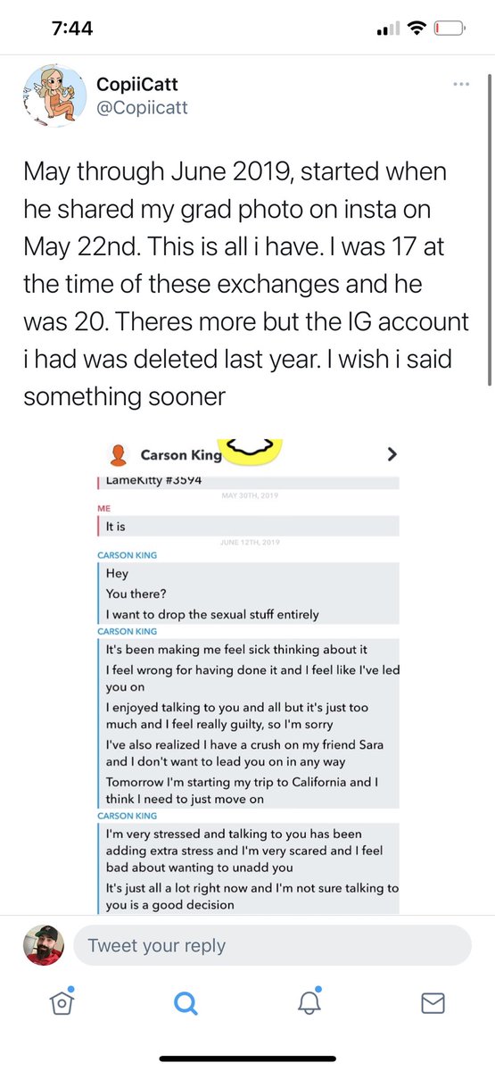 KEEMSTAR's tweet photo. Carson’s 2nd accuser has come stating she was 17 Carson was 20. #DramaAlert https://t.co/a7ROxqfe8B