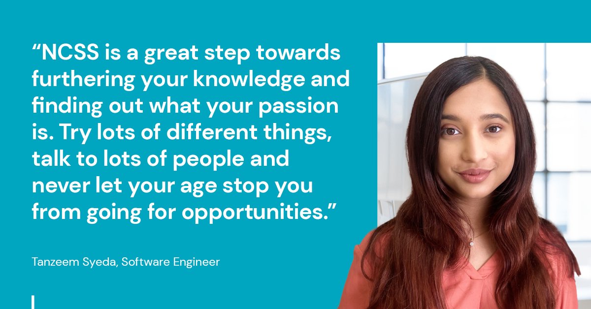 Tanzeem Syeda, Software Engineer, WTG discovered a passion for programming in high school, &amp; spent a lot of time learning how to code, completing challenges &amp; undertaking internships to further her knowledge, which she says opened a lot of doors for her career. #NCSS2021 #stem