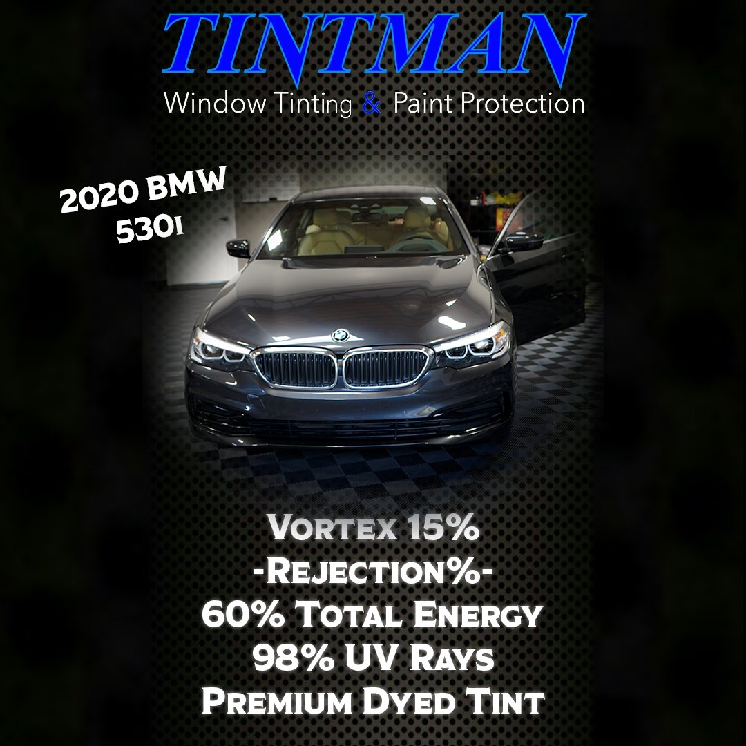 TintmanT's tweet photo. Visit Tintman Window Tinting in Escondido for the best ceramic film available! This BMW 530i got Vortex 35% on the sides and 15% on the rear. https://t.co/sd4XywINGt