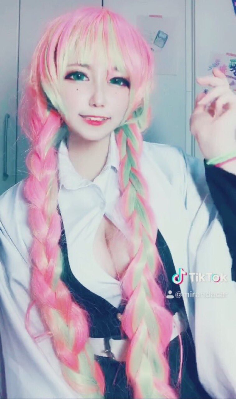 れもん 甘露寺蜜璃コスプレ 甘露寺蜜璃 コスプレ衣装 - 鬼滅の刃 コスプレ | 高品質 フル