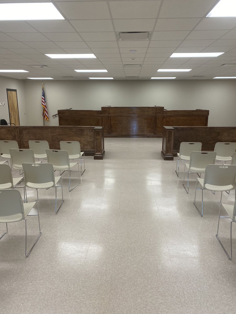 Esquiremoore's tweet photo. My new courtroom is finally ready! Stopped by for a sneak peek today. #JudgeMoore #MooreJustice https://t.co/0npymEVf3I