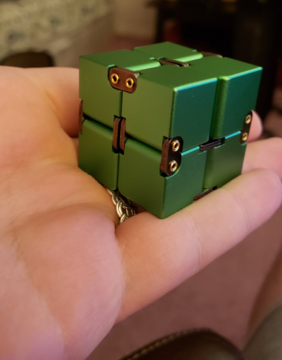 Comradeharubin's tweet image. I watched @CrankGameplays ADHD toy review video a few months ago and i finally decided which one i wanted. Got the #infinitycube. It has now comsumed my life. Thanks eef.