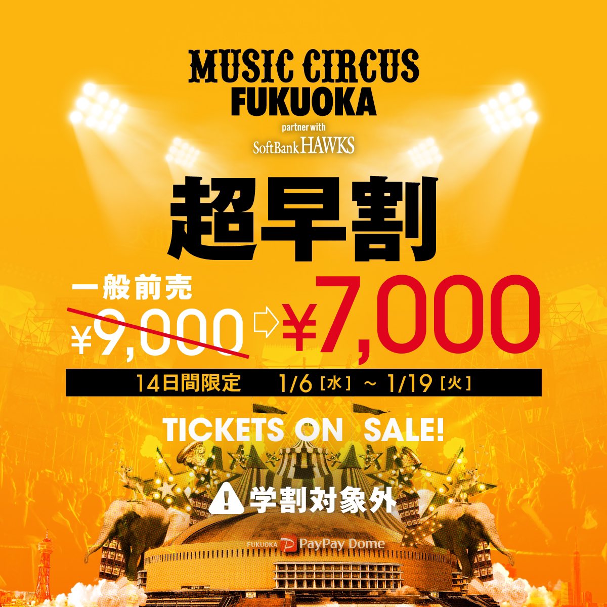 9/1 ミュージックサーカス チケット グループ割券 サーカス