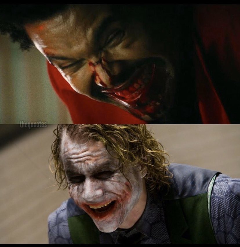 Os movimentos da dança também lembram bastante o Coringa. Não é a primeira vez que The Weeknd se inspira no personagem. Ele é um grande fã e cinéfilo.