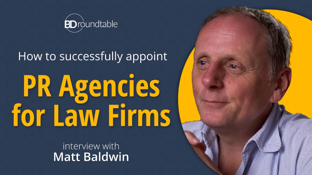 Join us on 12 January at 12:00 pm (London) as we speak with <a href="/Coastmatt/">Matt Baldwin</a> about how to successfully appoint PR agencies for law firms. 

bit.ly/38fLLRV