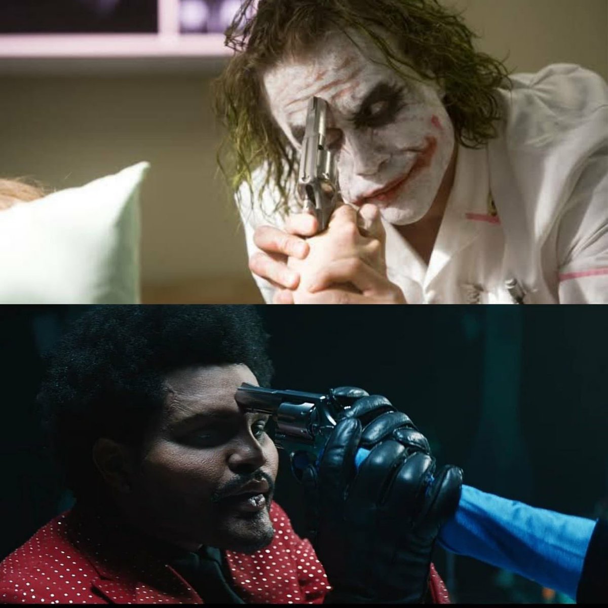 Algumas referências cinematográficas: As pessoas mascaradas remetem ao filme "De olhos bem fechados" e a diversas cenas do Coringa, como por exemplo: a arma na cabeça.