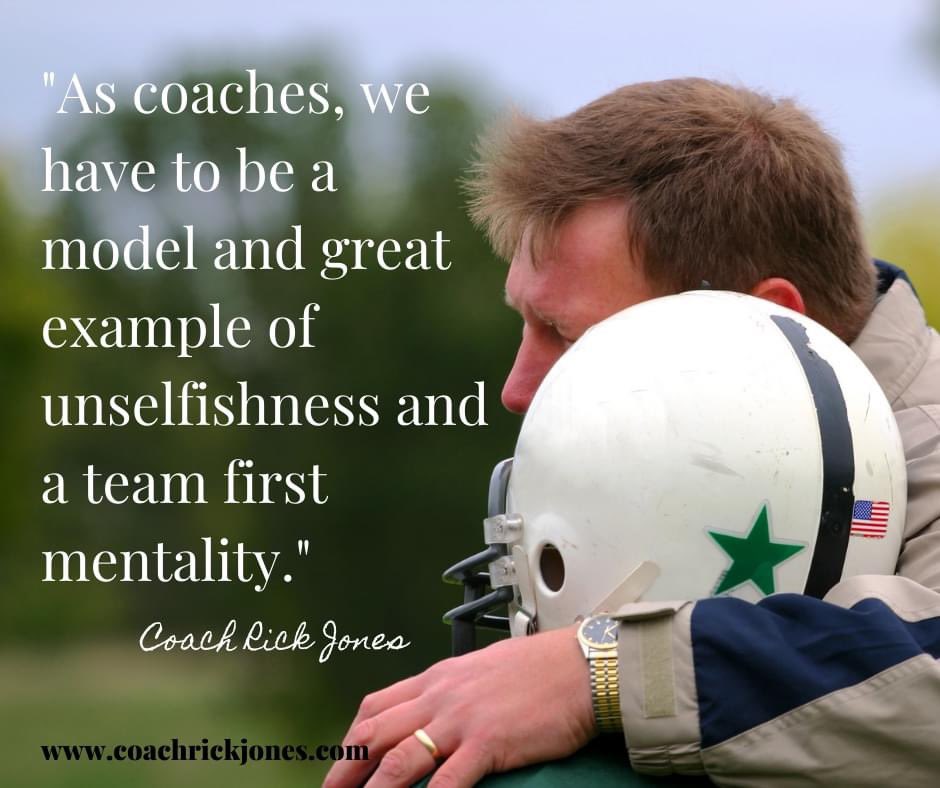 'As coaches, we have to be a model and great example of unselfishness and a team first mentality.' Coach Rick Jones. coachrickjones.com/post/2020-kids… #buildingtoughness #championspath #whatisyourwhy