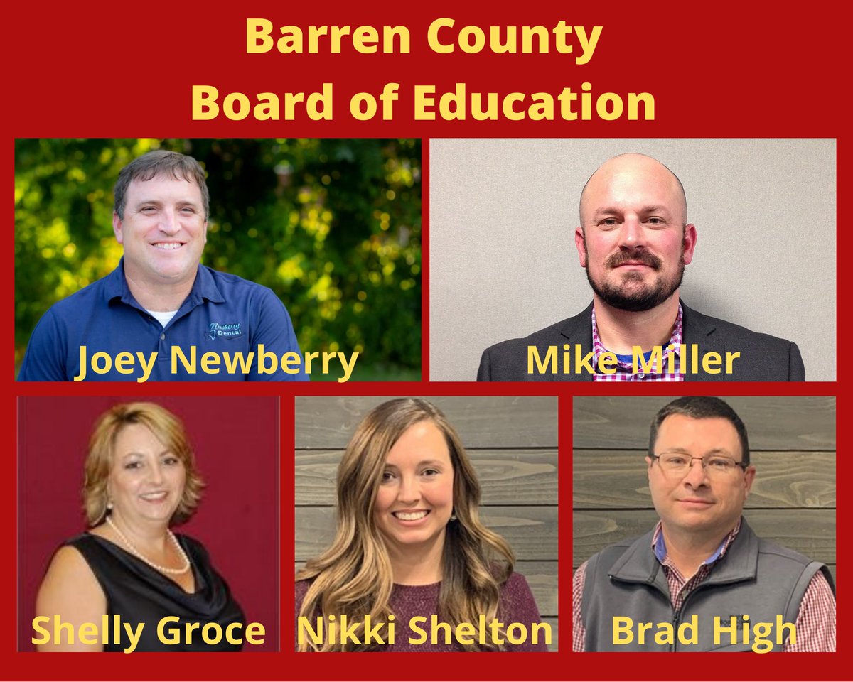 In honor of Board Appreciation Month, we recognize our board members.  Thank for your commitment and service to the students and staff of Barren County Schools.  
#WeareBC