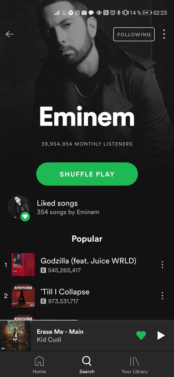 gavin_parished's tweet photo. Y'all remember when Lil Pump said nobody listen to Eminem anymore? https://t.co/eWEMLF3Gyy