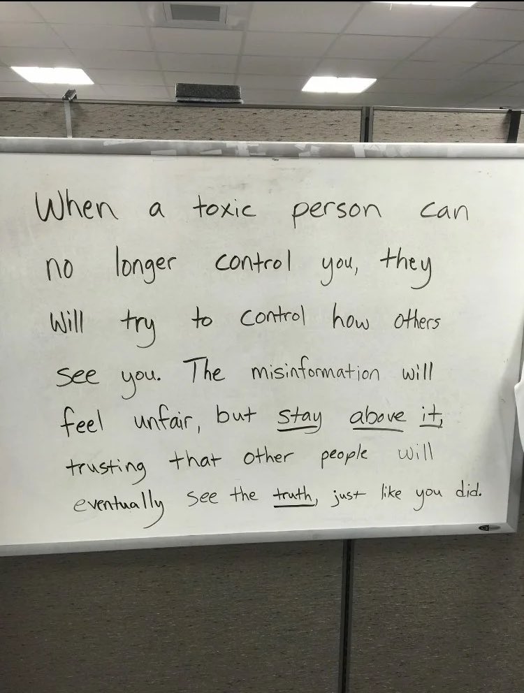 ValaAfshar's tweet photo. When a toxic person can no longer control you, they will try to control how others see you.

The misinformation will feel unfair, but stay above it, trusting that other people will eventually see the truth, just like you did.

Be brave, be honest, stand tall and stay above it. https://t.co/exHIMB6jzd