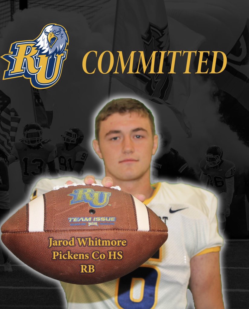 Thankful and blessed to say that I have  committed to play football at Reinhardt University for the next 4 years!! #paytheprice 💙💛🦅 <a href="/Coach_JMiller/">Junior Miller</a> <a href="/grindmodepeeps/">Coach Mike Peeples</a> <a href="/PickensFootball/">Pickens Football</a> <a href="/ReinhardtFB/">Reinhardt Football</a> <a href="/DragonsIron/">Pickens Dragons Strength</a> <a href="/RecruitGeorgia/">Recruit Georgia</a> <a href="/NwGaFootball/">NwGa Football</a> <a href="/GaTwenty21/">Georgia H.S. Football Recruits</a>