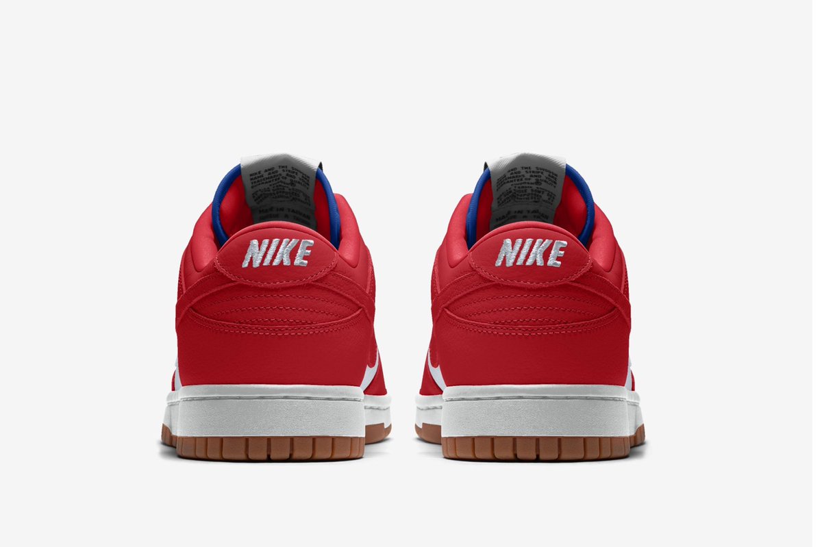 Nike By You Dunk Lows as cartoon characters. 