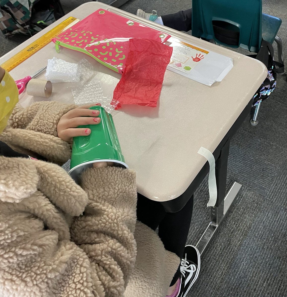 mrscooksclassdc's tweet photo. Today we built contraptions to try and keep our solid (an ice cube) from melting and becoming a liquid. We even practiced measurement and measured our ice cube before and after and then compared our results. ⁦@rcsdDC⁩ https://t.co/phopwGc57t