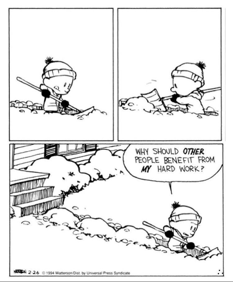 Too many people think like this in today’s society… #CalvinandHobbes