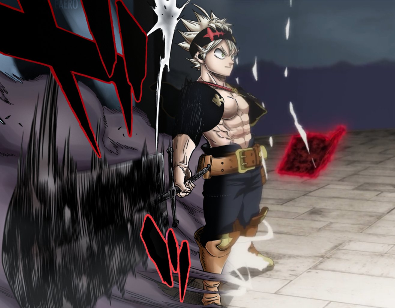 “My colored version of Asta vs the anime” .
