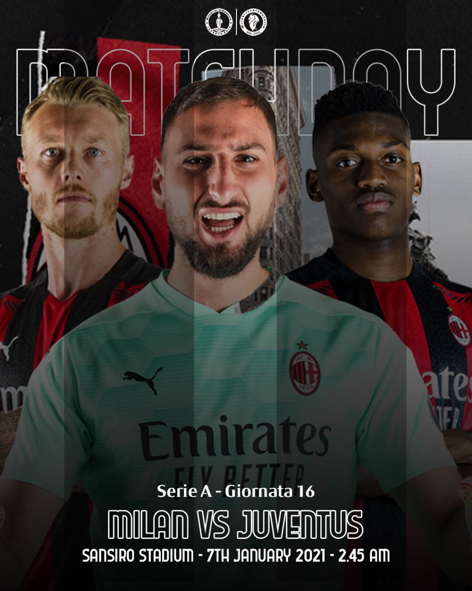GRANDE PARTITA!!!

Milan berusaha untuk mempertahankan posisinya di puncak klasemen dini hari nanti saat menjamu Juventus dalam lanjutan #SerieA giornata ke-16.

Prediksinya gimana nih?

#ACMilan #WeAreACMilan #ForzaMilan #Milanisti #MilanistiIndonesia