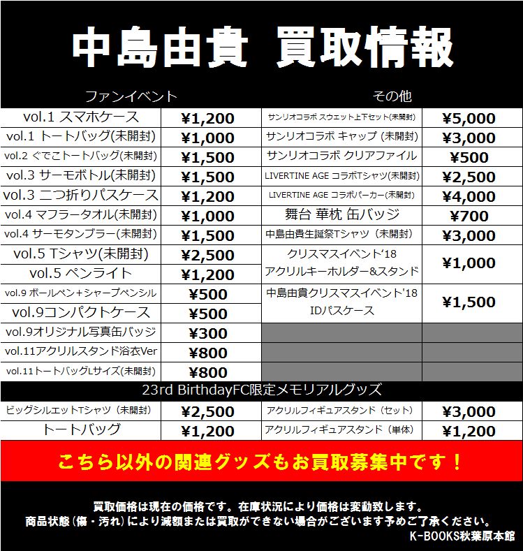 買取情報】【商品紹介】 #中島由貴 ゆっきー！٩(ˊωˋ*)و ೨*˚ ファン