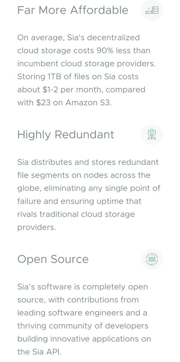  @SiaTechHQ allows anybody anywhere on Earth to rent their excess storage space to renters like me who would like use to it When you store a file it is encrypted, sharded, and stored on many devices on the network to ensure it is always available. It's magic 