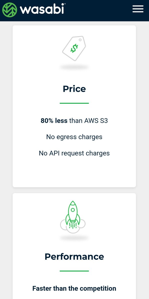 Lesson 4 - there are also some great centralized alternatives too!Wasabi is great. It doesn't charge for API requests and is ~80% cheaper than AWS and charges no egress The only "catch" is that they charge for a minimum of 1TB + 3 months. Which is a normal use case 
