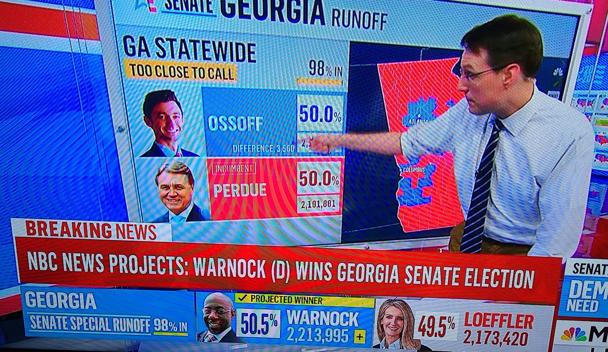 debi_tweets's tweet photo. Woohoo!! Warnock declared winner and we are closer to saying #ByeMitch!! Thank you Georgia!!!🙏👏 Peaches 🍑 to be named the new national tree/fruit/dessert! https://t.co/hQN60MrqMt