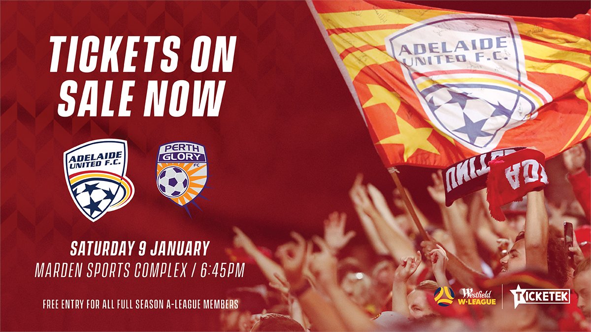 AdelaideUnited's tweet photo. Tickets for our first @WLeague home game are on sale! 

🎟️: https://t.co/i7QTPQuT0Y

*e-cards will be sent out this week to #AUFC W-league members and full season A-League members.

#AUFC #ADLvPER #WLeague https://t.co/crwglvqjOD