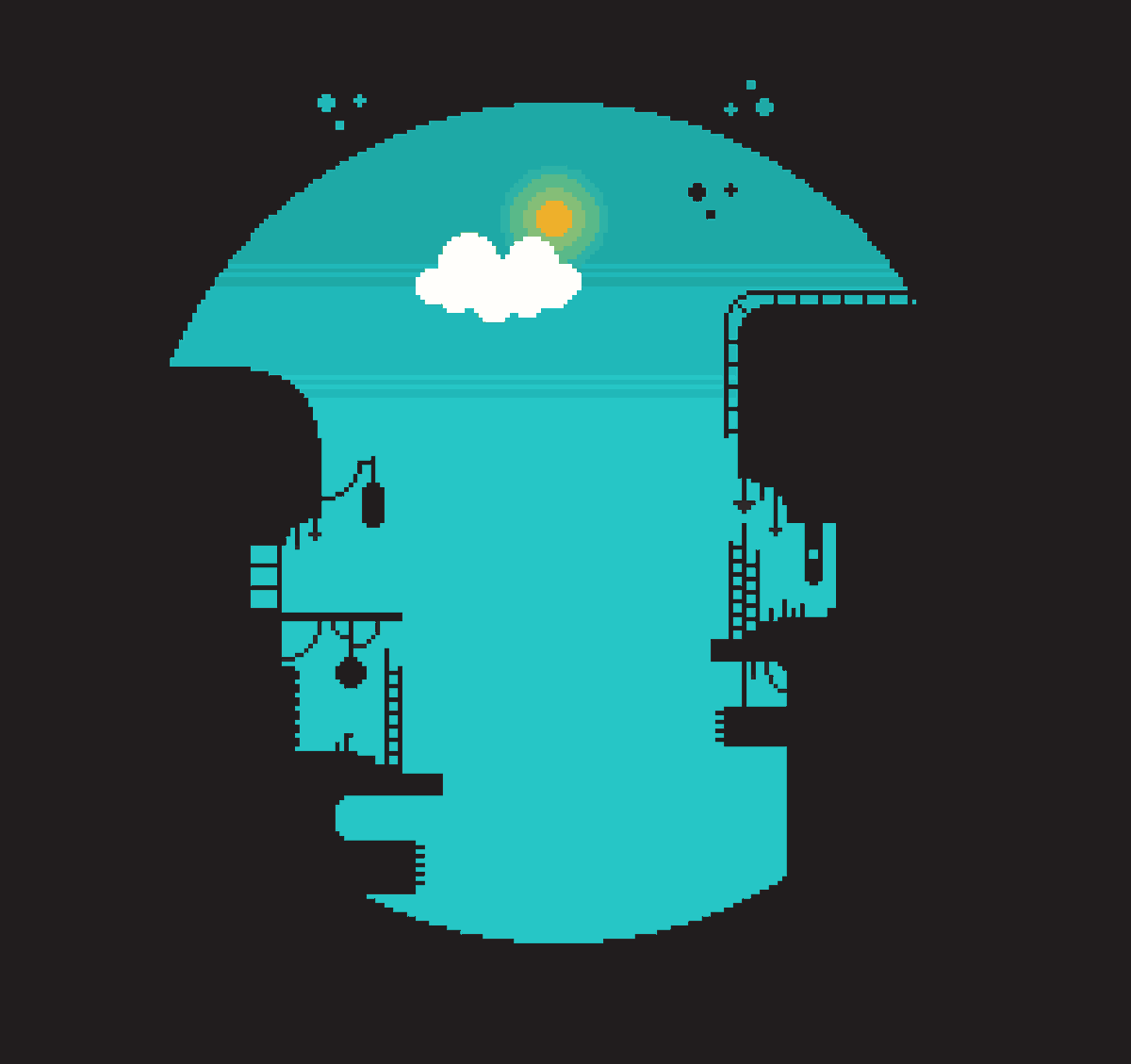 pix_manu's tweet photo. Minimalist city 🌆.  Follow me and don't miss any of my art 🎨 #Pixelart #Pixel #Pixelartist #city #cityscape https://t.co/cjiKo2UEp7