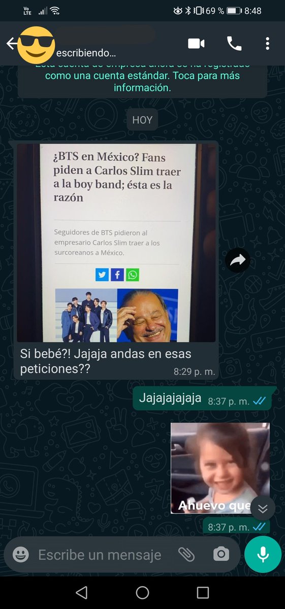 btslife26's tweet photo. Acompañenme a revelar esta linda historia:
Mi amiga local empezó preguntándome por la nota de @ClaromusicaMX y ahora hasta juntas vamos a ir al concierto, qué tal?? 💜🇲🇽😎 Ya se armó #SOSBTS @BTS_twt https://t.co/hymAF7gM7d