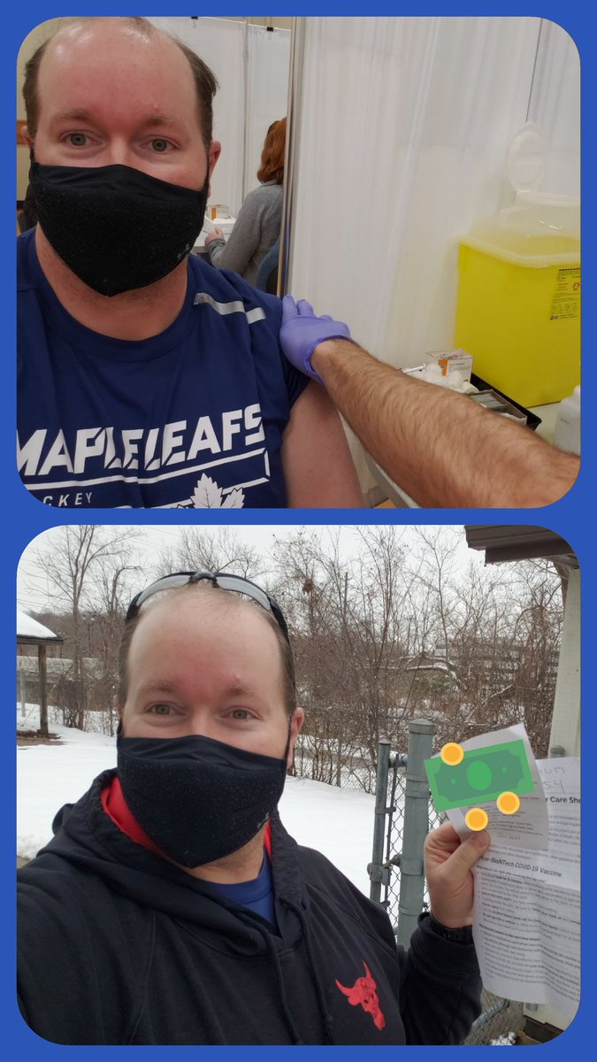 911RNHawk's tweet photo. Got the call, drove 90min to receive. Screened, accepted &amp; given IM Lt deltoid by YR Medic. Waited 15min after, no issues. Appreciative &amp; humbled for receiving. Drove 90min back home. 9hrs later smiling
#CovidVaccine #ScienceMatters #nomicrochip @YorkParamedics @SouthlakeRHC https://t.co/8gjR6WQDPv