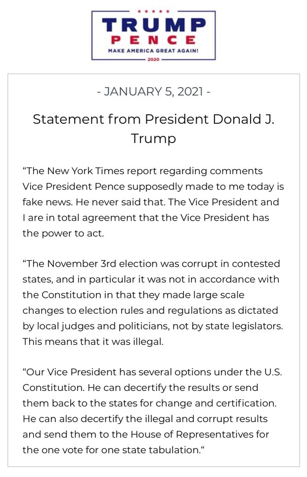 TeamTrump's tweet photo. Statement from President ⁦@realDonaldTrump⁩ https://t.co/VpbPTfxZKc