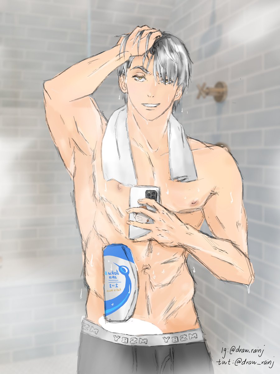 draw_rainj's tweet photo. Bokuto + shampoo challenge
(I was a little busy today so dont mind how messy it is lol. Also, tmi, but i've seen so many pee-wees today. I need holy water)

⚠️nsfw 18+⚠️

#Haikyuu #haikyuufanart #bokuto #bokutokoutarou #anime #animefanart #ShampooChallenge https://t.co/hqV7DIptA6