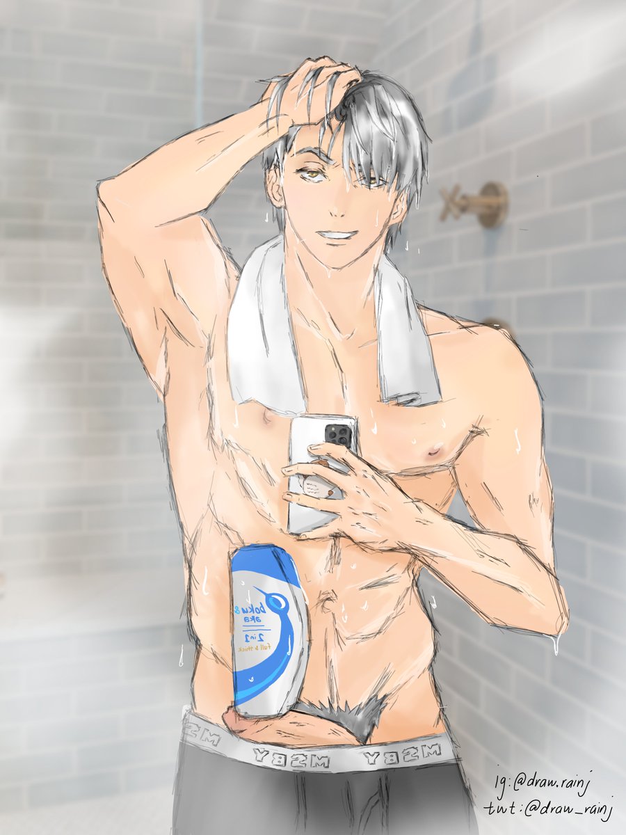 draw_rainj's tweet photo. Bokuto + shampoo challenge
(I was a little busy today so dont mind how messy it is lol. Also, tmi, but i've seen so many pee-wees today. I need holy water)

⚠️nsfw 18+⚠️

#Haikyuu #haikyuufanart #bokuto #bokutokoutarou #anime #animefanart #ShampooChallenge https://t.co/hqV7DIptA6
