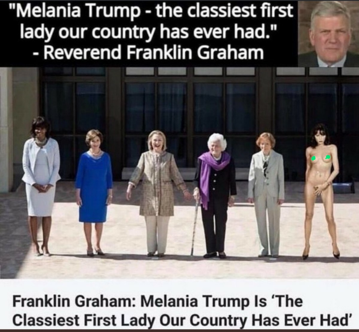 QuislingM's tweet photo. @FLOTUS And don't forget the importance of proper clothing. https://t.co/yGcGphk7ei