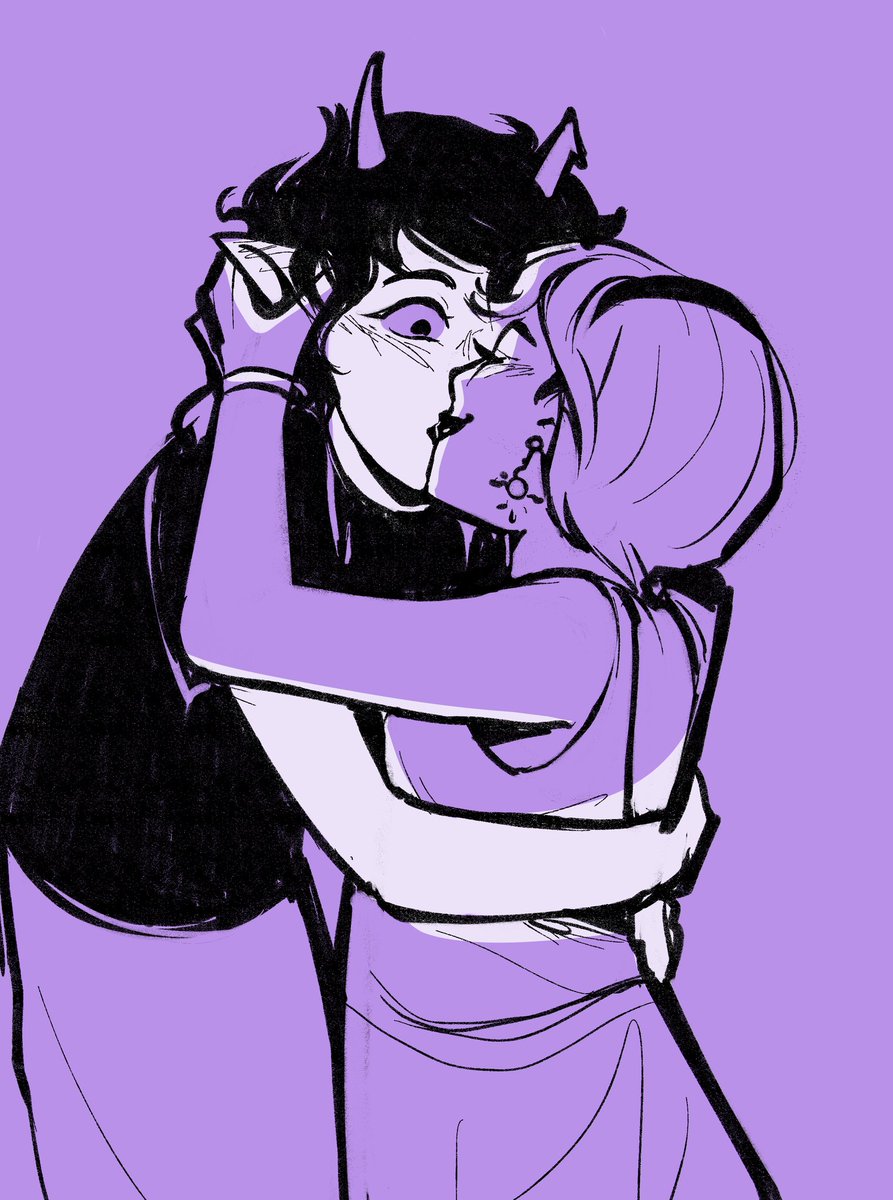 _tamajikis's tweet photo. felt like redrawing some panels. i like how cinematic the kisses in hs are #homestuck https://t.co/v1F0fiob2V
