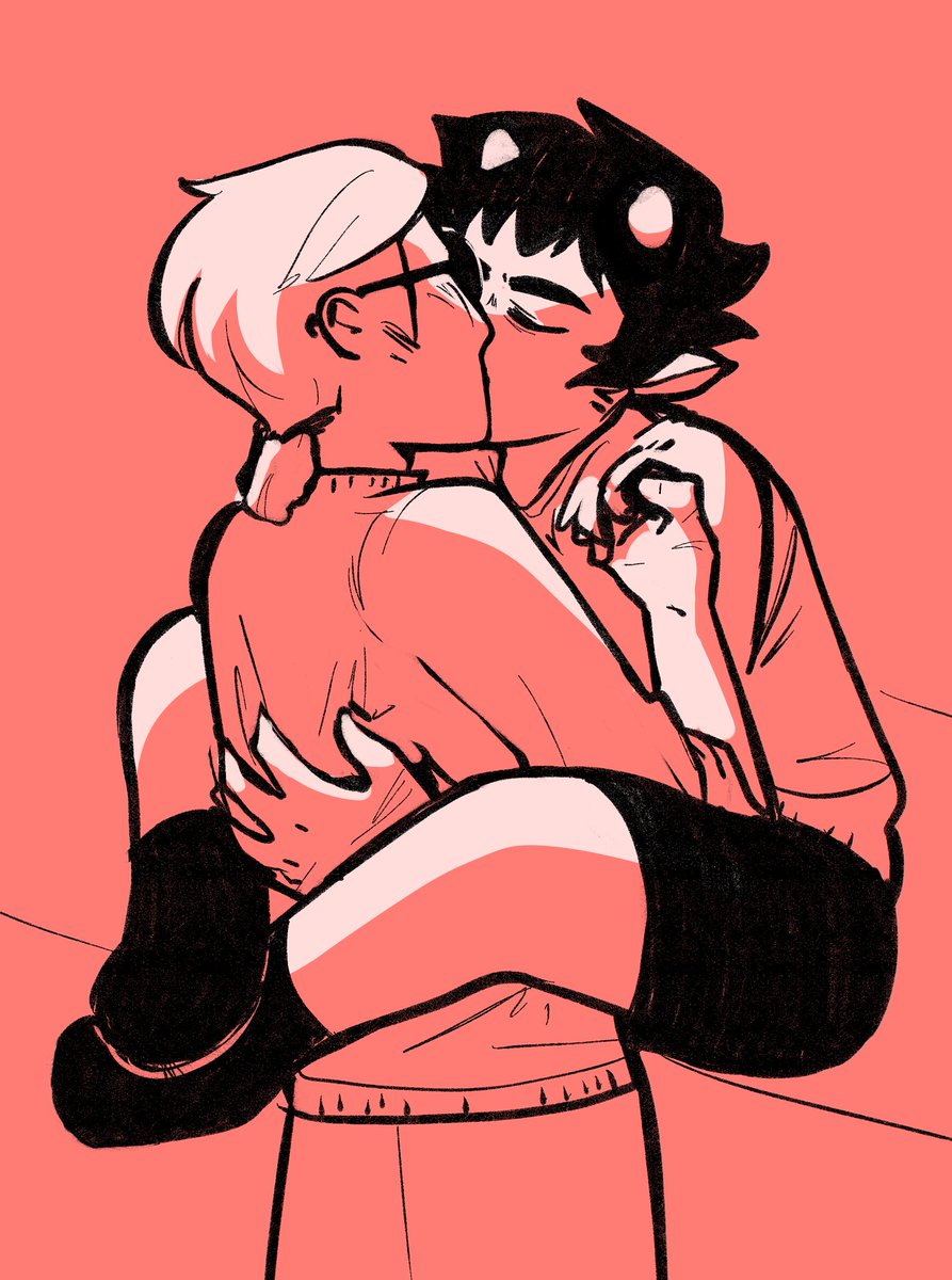 _tamajikis's tweet photo. felt like redrawing some panels. i like how cinematic the kisses in hs are #homestuck https://t.co/v1F0fiob2V