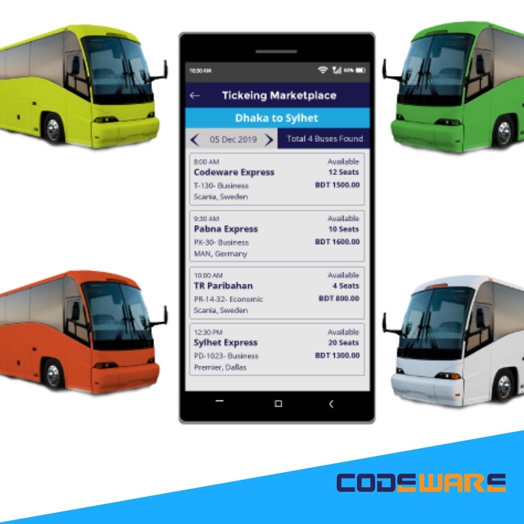 codewareltd's tweet image. CodeWare Ltd. provides the No.1 class bus booking system for our esteemed clients around the world. 
codewareltd.com
#busbookingsystem #Software #busticketbookingsystem  #busreservationsoftware #webdesign #web #system #travel