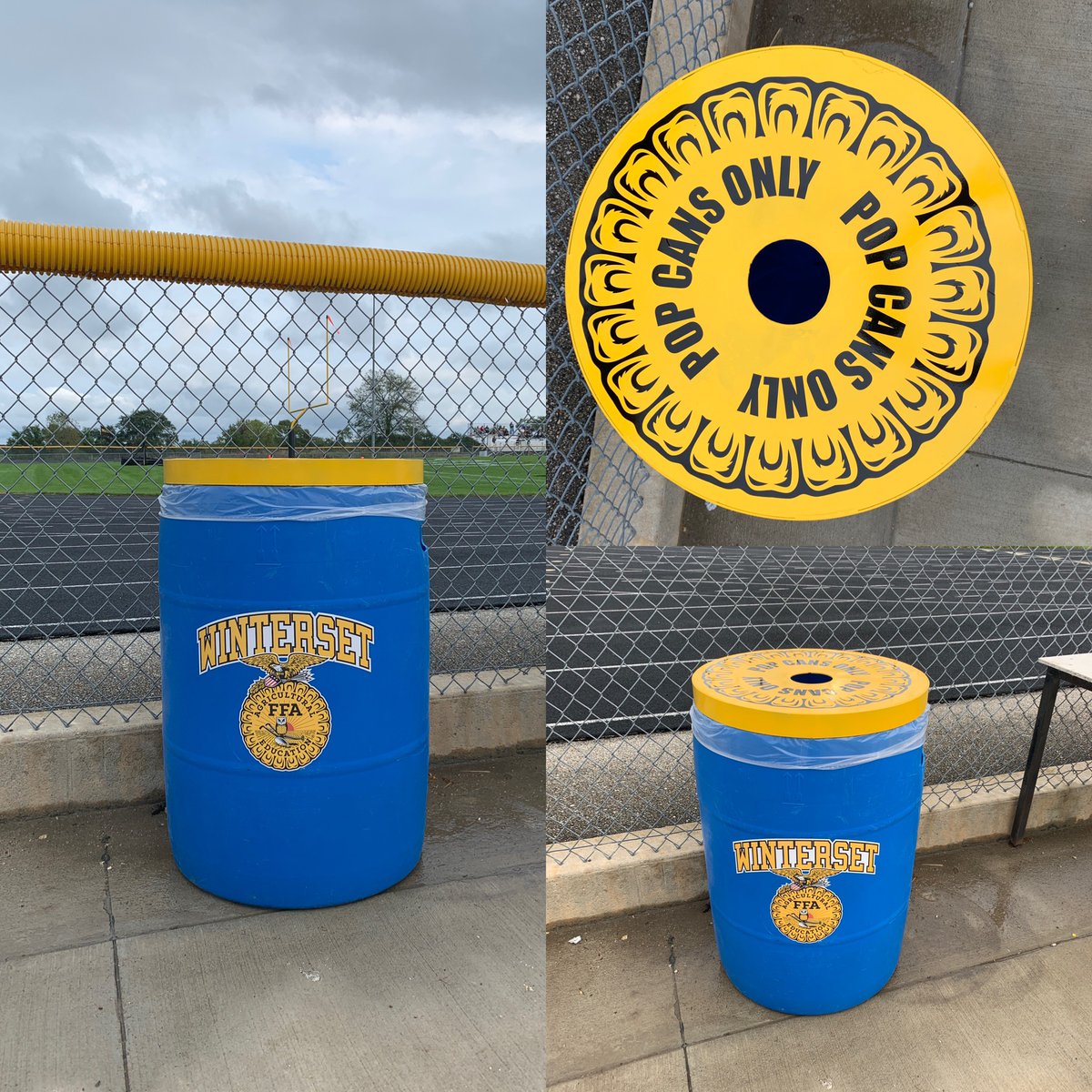 alumni_ffa's tweet photo. Remember  when our fabulous Winterset FFA student created collection receptacles to use during school events as a fundraiser? 
You can support year round! Take your cans &amp; bottles to Winterset Redemption. Simply designate your donation for  Winterset FFA.https://t.co/Ahr5vEp4ZO♻️ https://t.co/gsX8JNDs9B