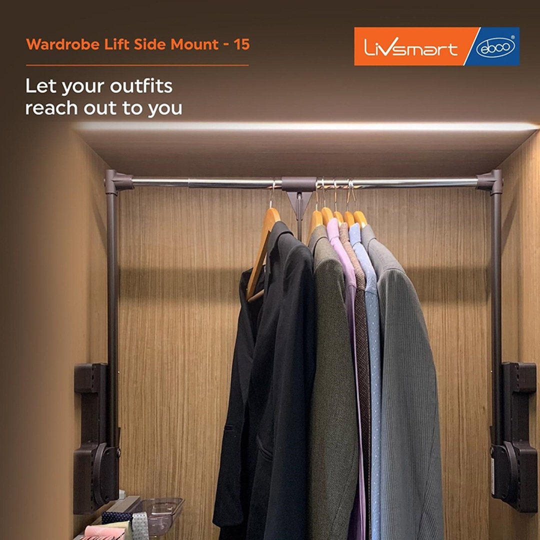 ebcohardware's tweet image. Obtain extra closet space and easily add or remove clothes with a lift rod that pivots up and down. Shop now at bit.ly/39x3Axd

#WardrobeSolutions #Wardrobe #WardrobeLiftSideMount15 #SideMount15 #SimplifyingLives #Livsmart #Ebco