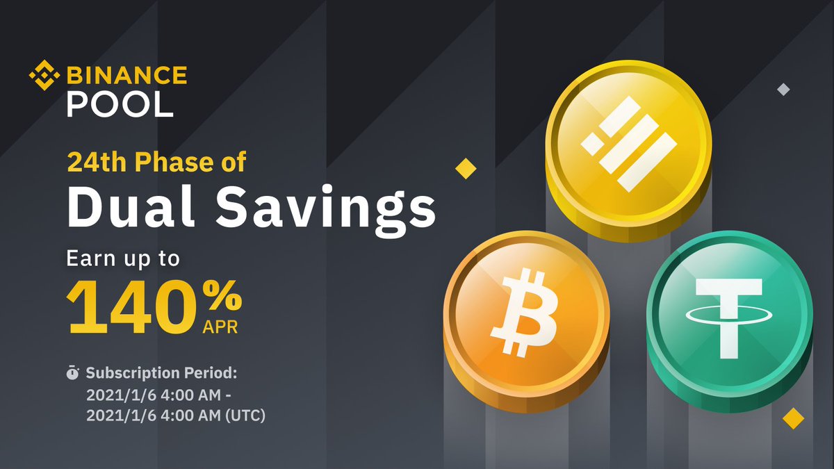 binance's tweet photo. #Binance Pool Launches 24th Phase of Dual Savings Products 💰

➡️ https://t.co/XLZWc96X8w https://t.co/5oAMfqJHbf