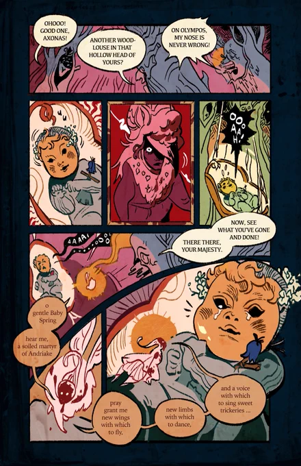 @MisterLokiDoki Hey Makoto! I'm Casper, a transmasc viet 2D artist with experience as a comic colorist. I specialize in palettes that are moody and striking, fun with a dark twist. My rate is $100 per page. 