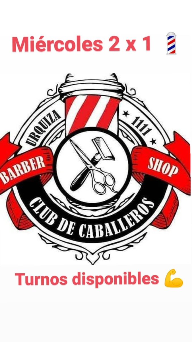 ClubDeCaballer2's tweet photo. Miércoles de 2 x 1 💈
Turnos al WhatsApp 3446-629216 https://t.co/ArcrkxegG5