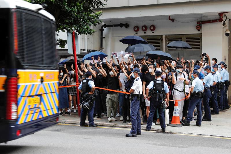Reuters's tweet photo. Timeline: The impact of the national security law on Hong Kong https://t.co/jR8GlOL5UX https://t.co/3AuUfOQHMe