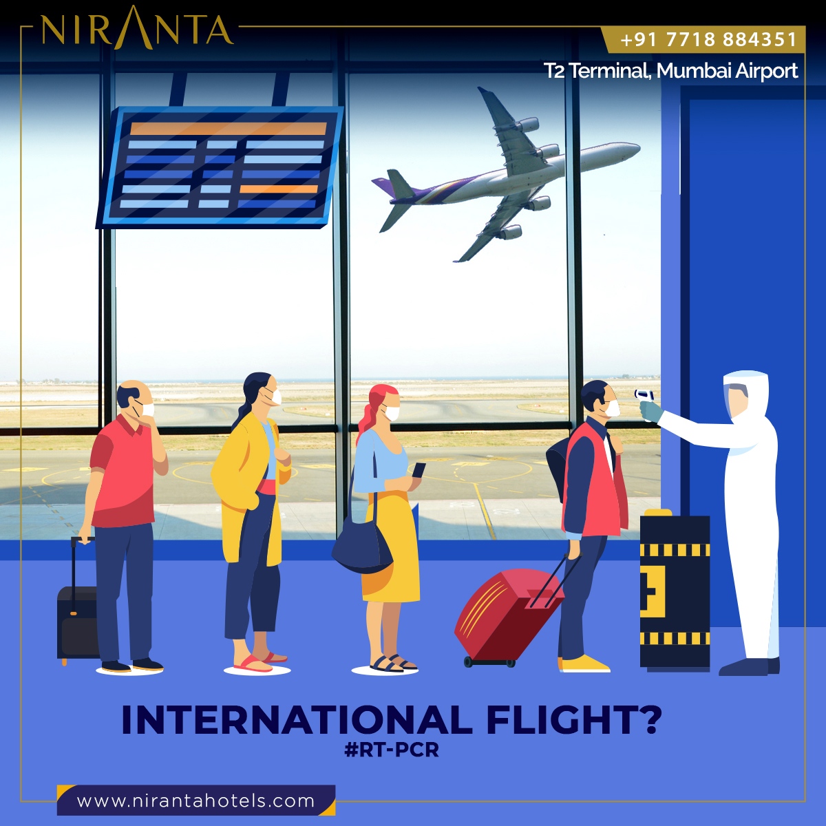 NirantaHotel's tweet photo. Make your #RTPCR test at Mumbai Airport before departure or after landing. Spend your waiting time for results at #Niranta Transit Hotel
Book your stay now: https://t.co/Y5Lc3lyXh4
#NirantaHotel #TransitHotel #MumbaiAirport International #Flight #Mumbai #Terminal2 #Traffic #Room https://t.co/lDSU4jXa7Q